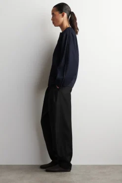 OBERTEIL AUS DENIM MIT ABGERUNDETER SILHOUETTE