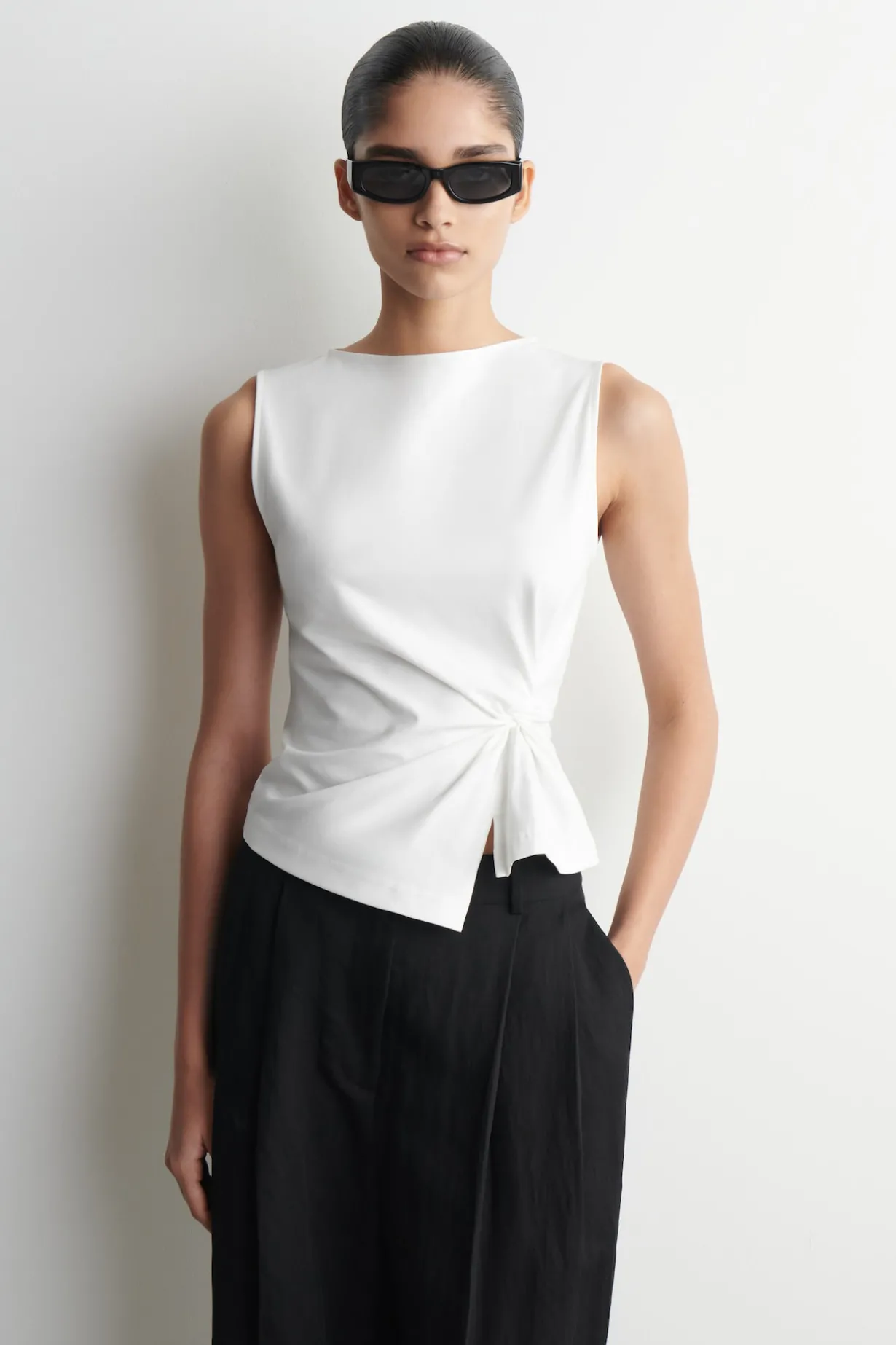 OBERTEIL AUS JERSEY MIT TWIST-DETAIL