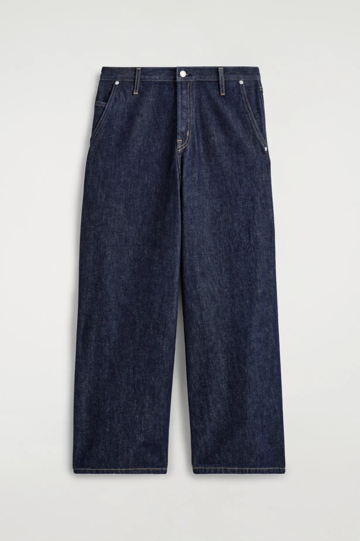 OVERSIZED-HOSE AUS DENIM MIT WEITEM BEIN