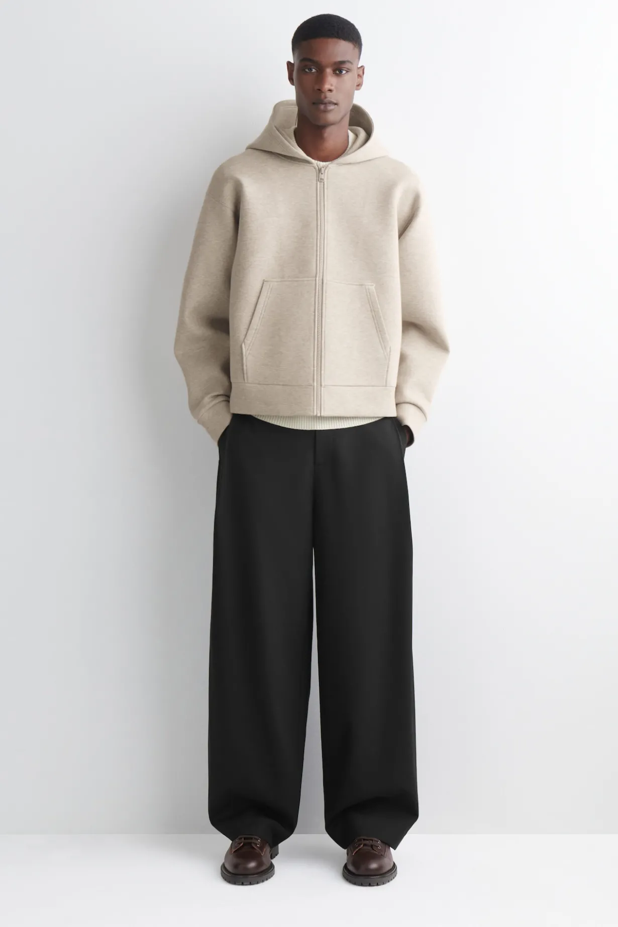 OVERSIZED-KAPUZENJACKE AUS SCUBA-JERSEY