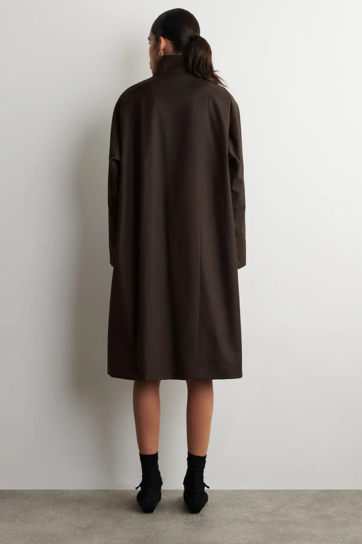 OVERSIZED-MANTEL MIT TRICHTERKRAGEN