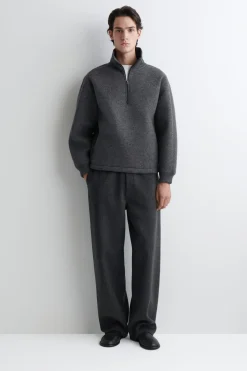 OVERSIZED-PULLOVER AUS SCUBA MIT TRICHTERKRAGEN