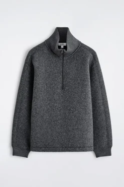 OVERSIZED-PULLOVER AUS SCUBA MIT TRICHTERKRAGEN