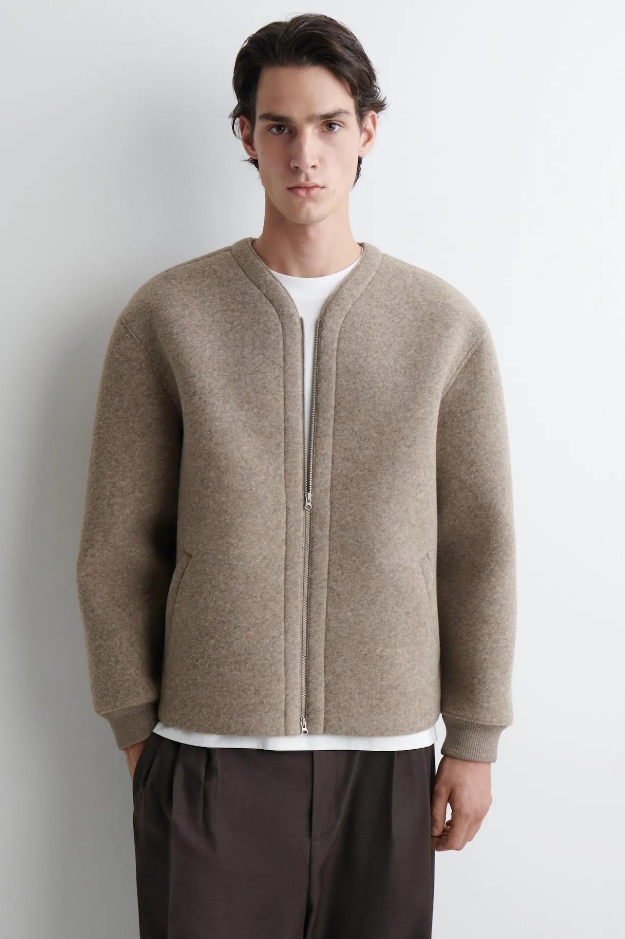 OVERSIZED-STRICKJACKE MIT REISSVERSCHLUSS