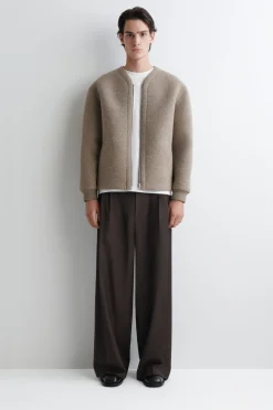 OVERSIZED-STRICKJACKE MIT REISSVERSCHLUSS
