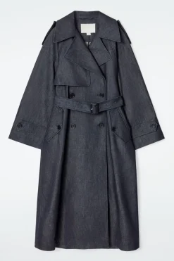 OVERSIZED-TRENCHCOAT AUS DENIM