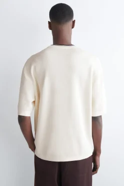 OVERSIZED-T-SHIRT AUS DOUBLEFACE-STRICK