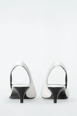 PERFORIERTE HEELS AUS LEDER MIT SLINGBACK-RIEMEN