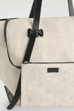 PINCH TOTE BAG - LEINEN