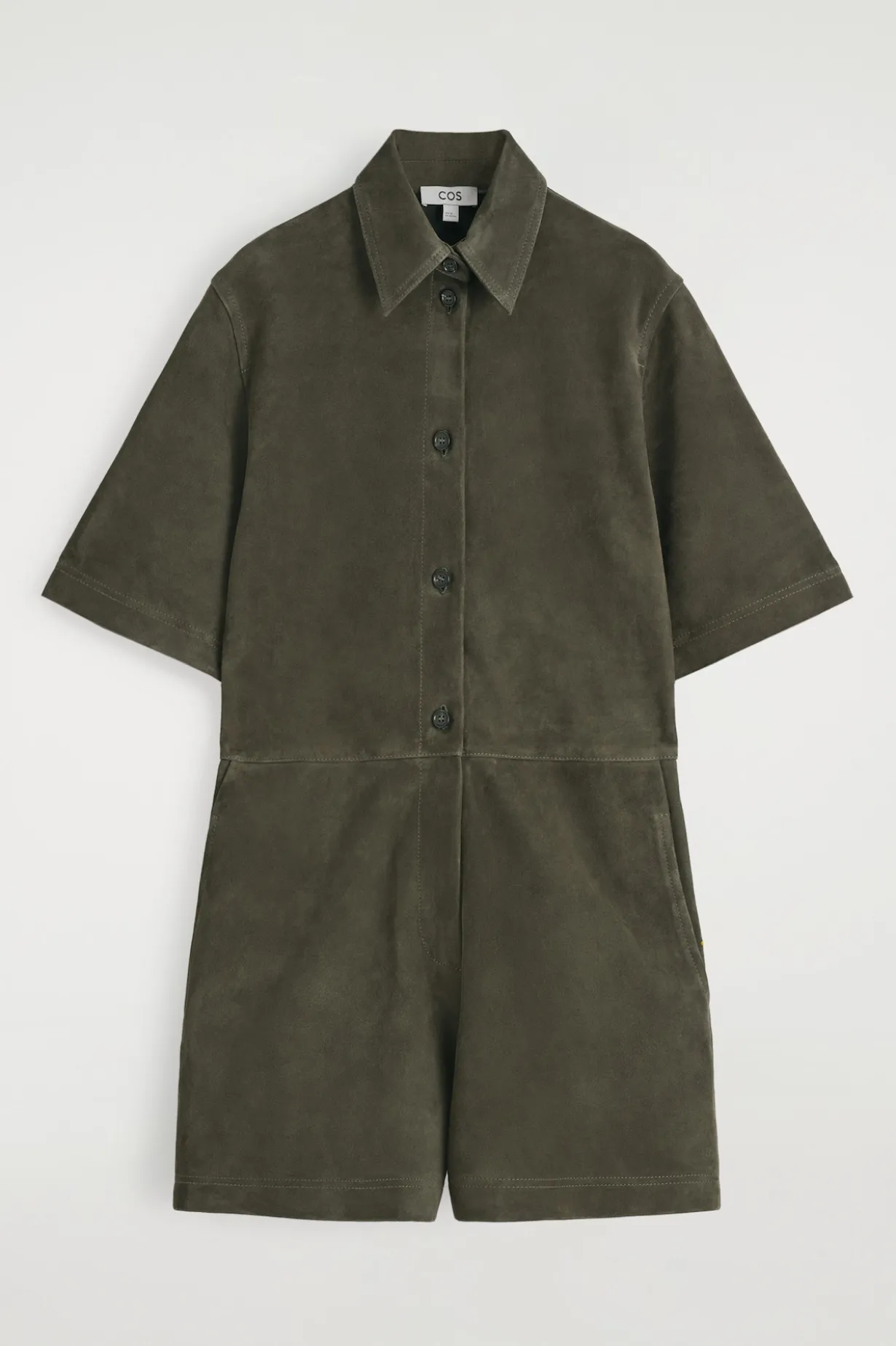 PLAYSUIT AUS VELOURSLEDER