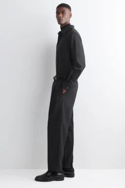 PLEATED WOOL RELAXED-FIT STRAIGHT-LEG TROUSERS