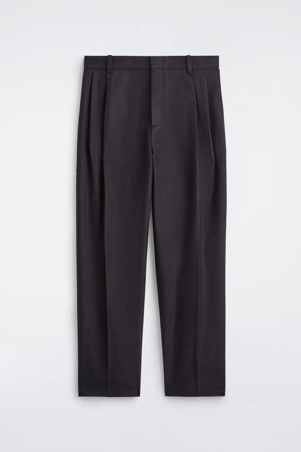 PLEATED WOOL RELAXED-FIT STRAIGHT-LEG TROUSERS