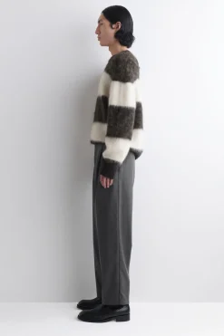 PLEATED WOOL RELAXED-FIT STRAIGHT-LEG TROUSERS