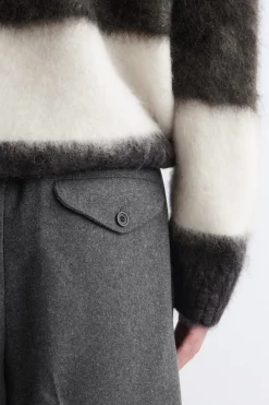 PLEATED WOOL RELAXED-FIT STRAIGHT-LEG TROUSERS
