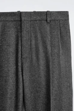 PLEATED WOOL RELAXED-FIT STRAIGHT-LEG TROUSERS