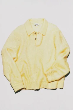 POLOPULLOVER AUS GEBÜRSTETEM MOHAIR-MIX