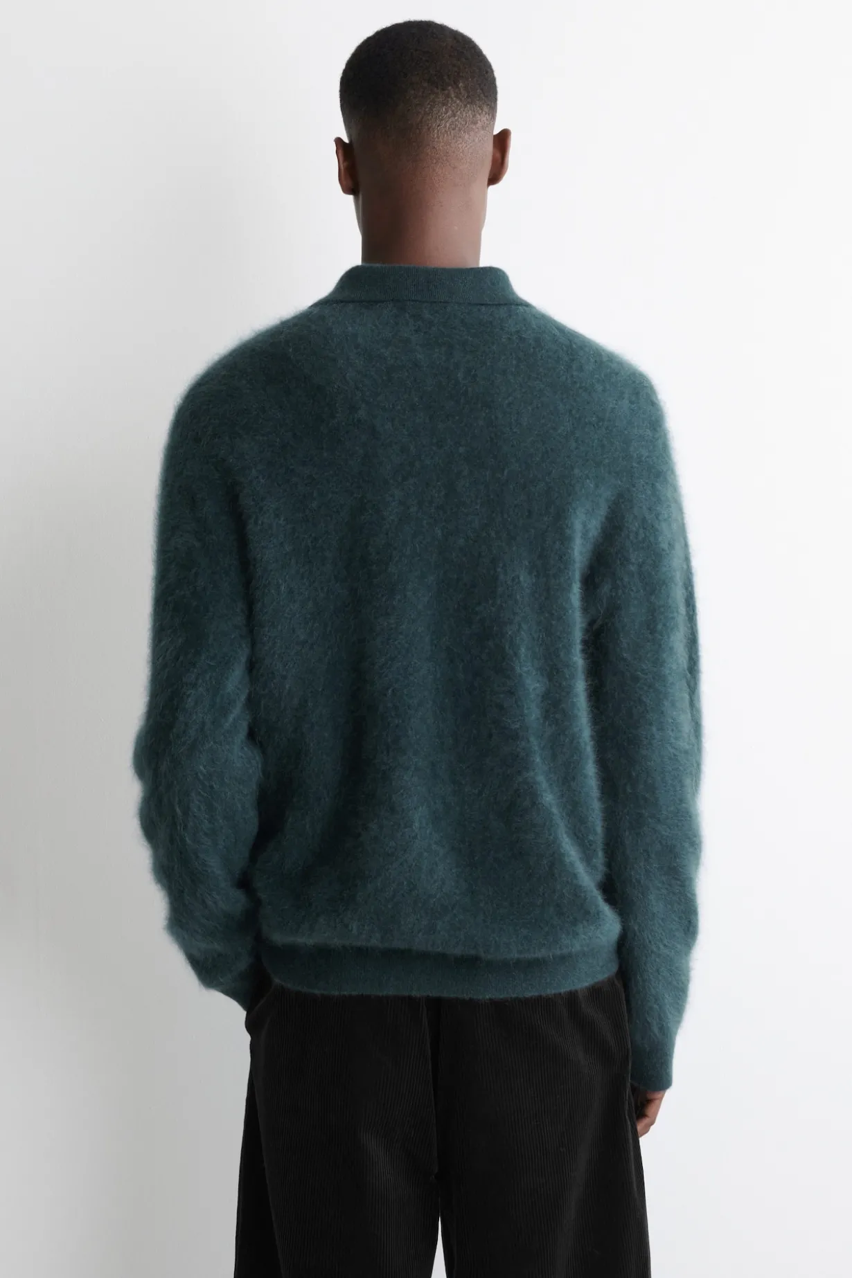 POLOPULLOVER AUS GEBÜRSTETEM KASCHMIR