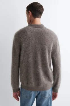 POLOPULLOVER AUS GEBÜRSTETEM KASCHMIR
