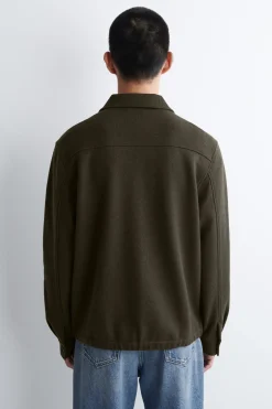POLOPULLOVER AUS KOCHWOLLE MIT REISSVERSCHLUSS