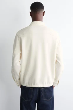 POLOPULLOVER AUS KOCHWOLLE MIT REISSVERSCHLUSS