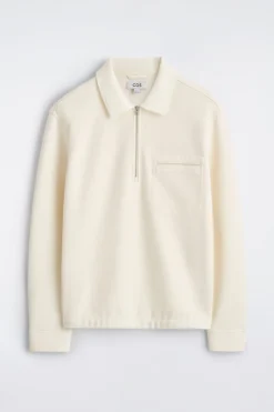 POLOPULLOVER AUS KOCHWOLLE MIT REISSVERSCHLUSS
