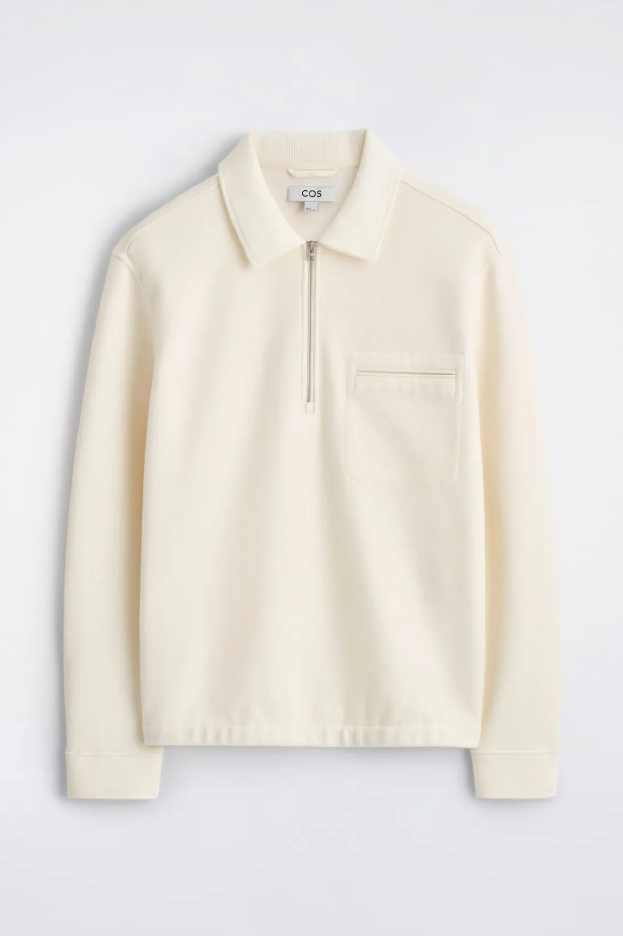 POLOPULLOVER AUS KOCHWOLLE MIT REISSVERSCHLUSS