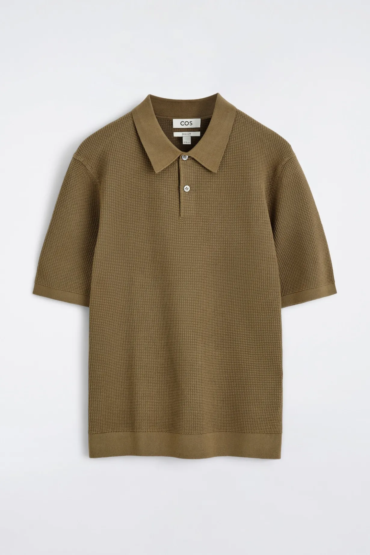 POLOSHIRT AUS BAUMWOLLE IN WAFFELOPTIK