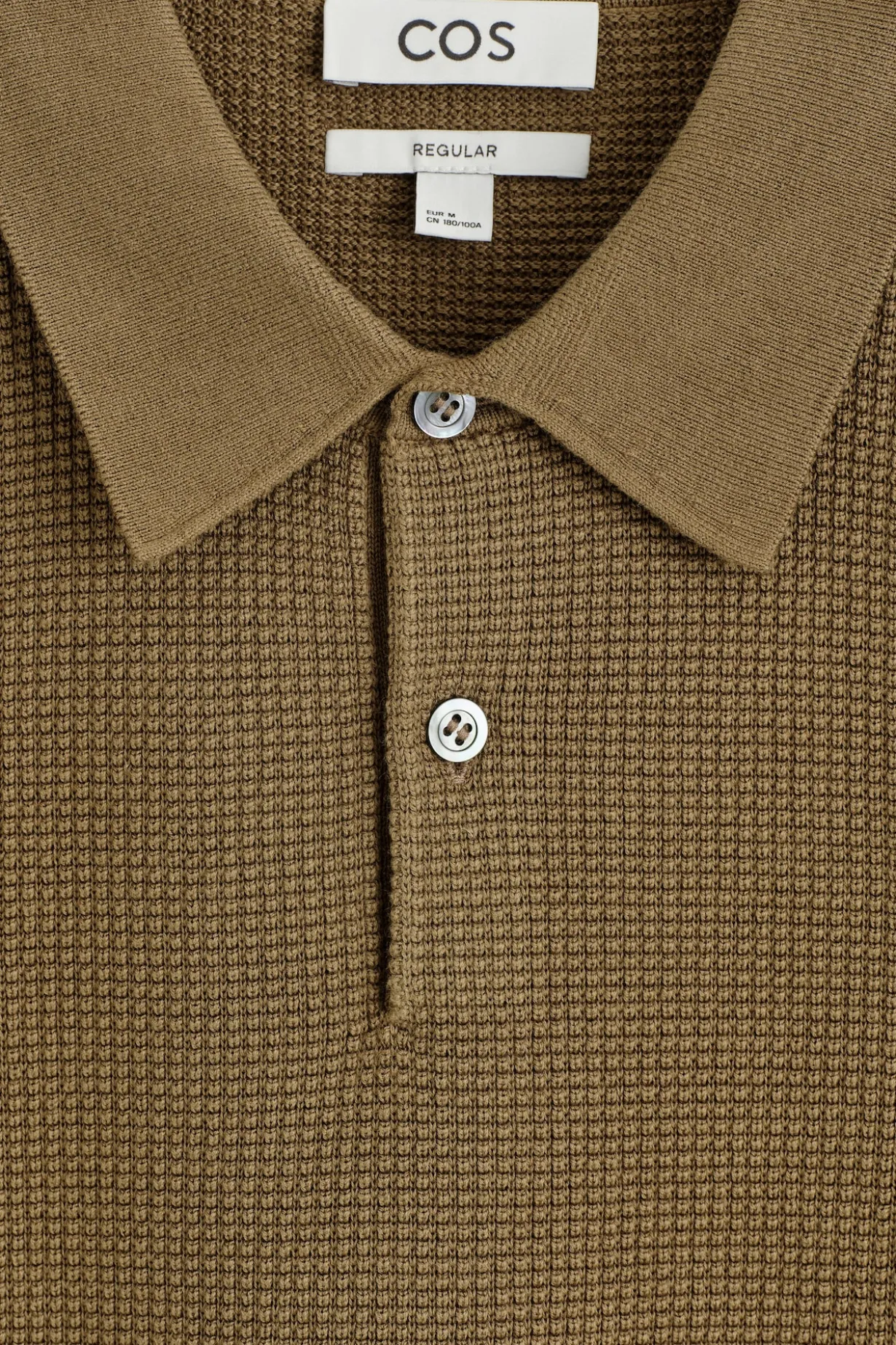 POLOSHIRT AUS BAUMWOLLE IN WAFFELOPTIK