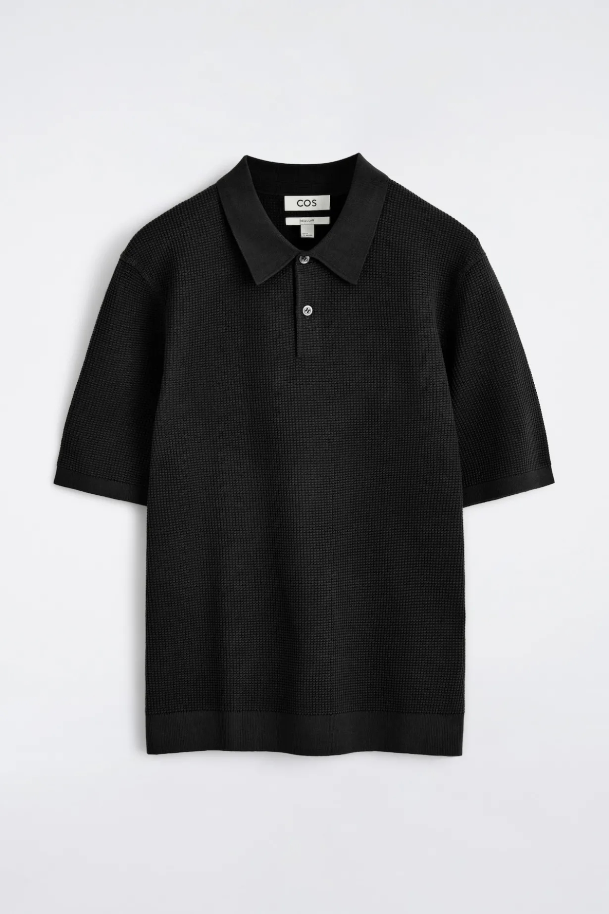POLOSHIRT AUS BAUMWOLLE IN WAFFELOPTIK