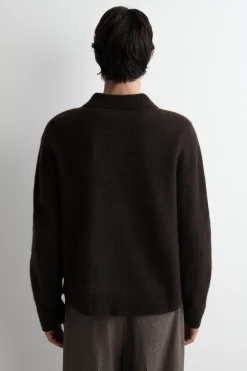 POLOSHIRT AUS GEBÜRSTETER WOLLE