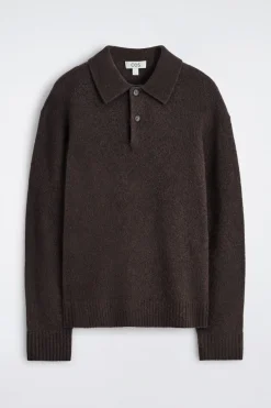 POLOSHIRT AUS GEBÜRSTETER WOLLE