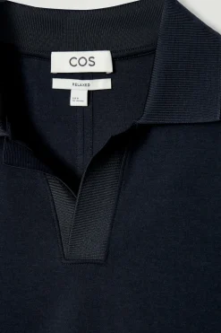 POLOSHIRT AUS JERSEY MIT OFFENEM KRAGEN