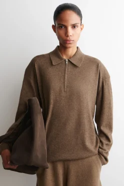 POLOSHIRT AUS MERINOWOLL-YAK-MIX
