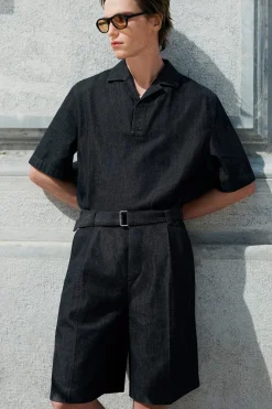 POPOVER-HEMD AUS DENIM