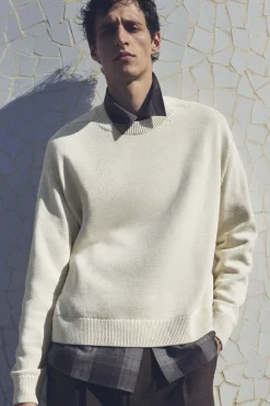 PULLOVER AUS BAUMWOLLE MIT RUNDHALSAUSSCHNITT