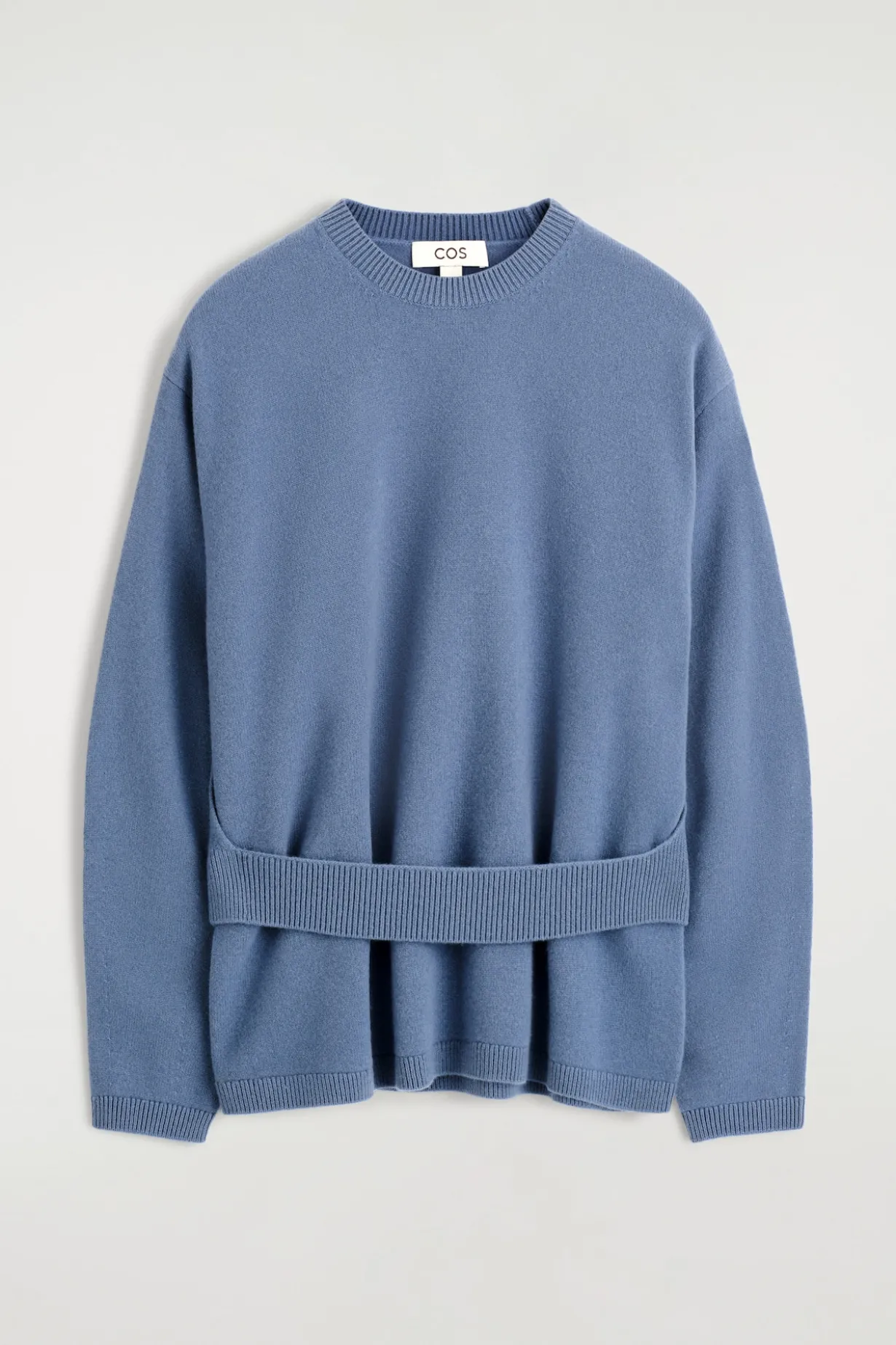 PULLOVER AUS MERINOWOLLE MIT GÜRTELDETAIL