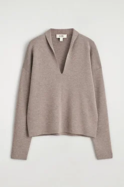 PULLOVER AUS MERINOWOLLE MIT V-AUSSCHNITT