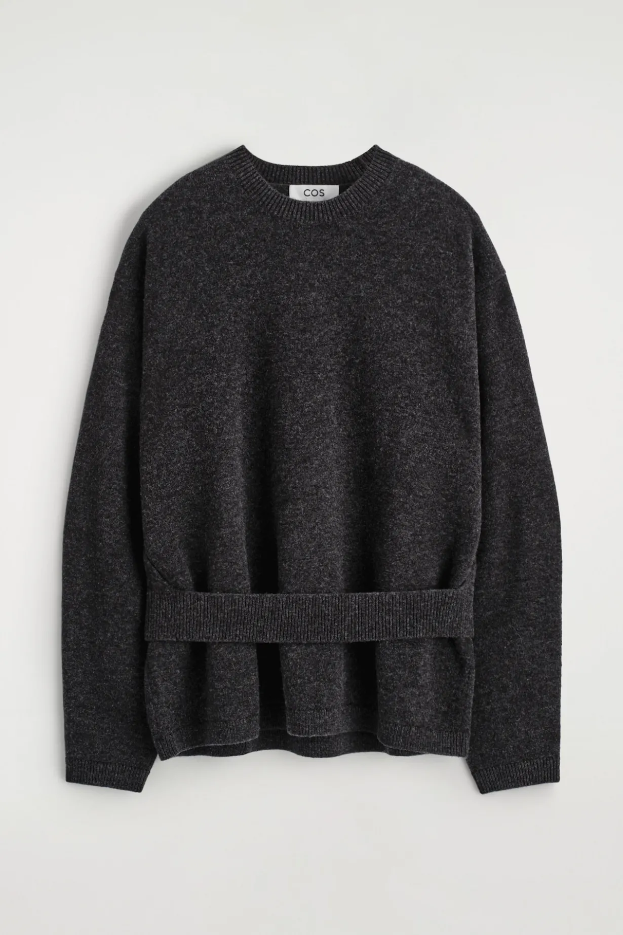PULLOVER AUS MERINOWOLLE MIT GÜRTELDETAIL
