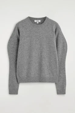 PULLOVER AUS MERINOWOLLE MIT BALLONÄRMELN