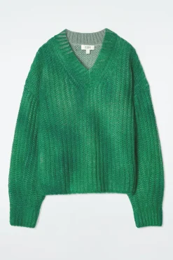 PULLOVER AUS MOHAIR MIT SPRAYFARBEN-DESIGN
