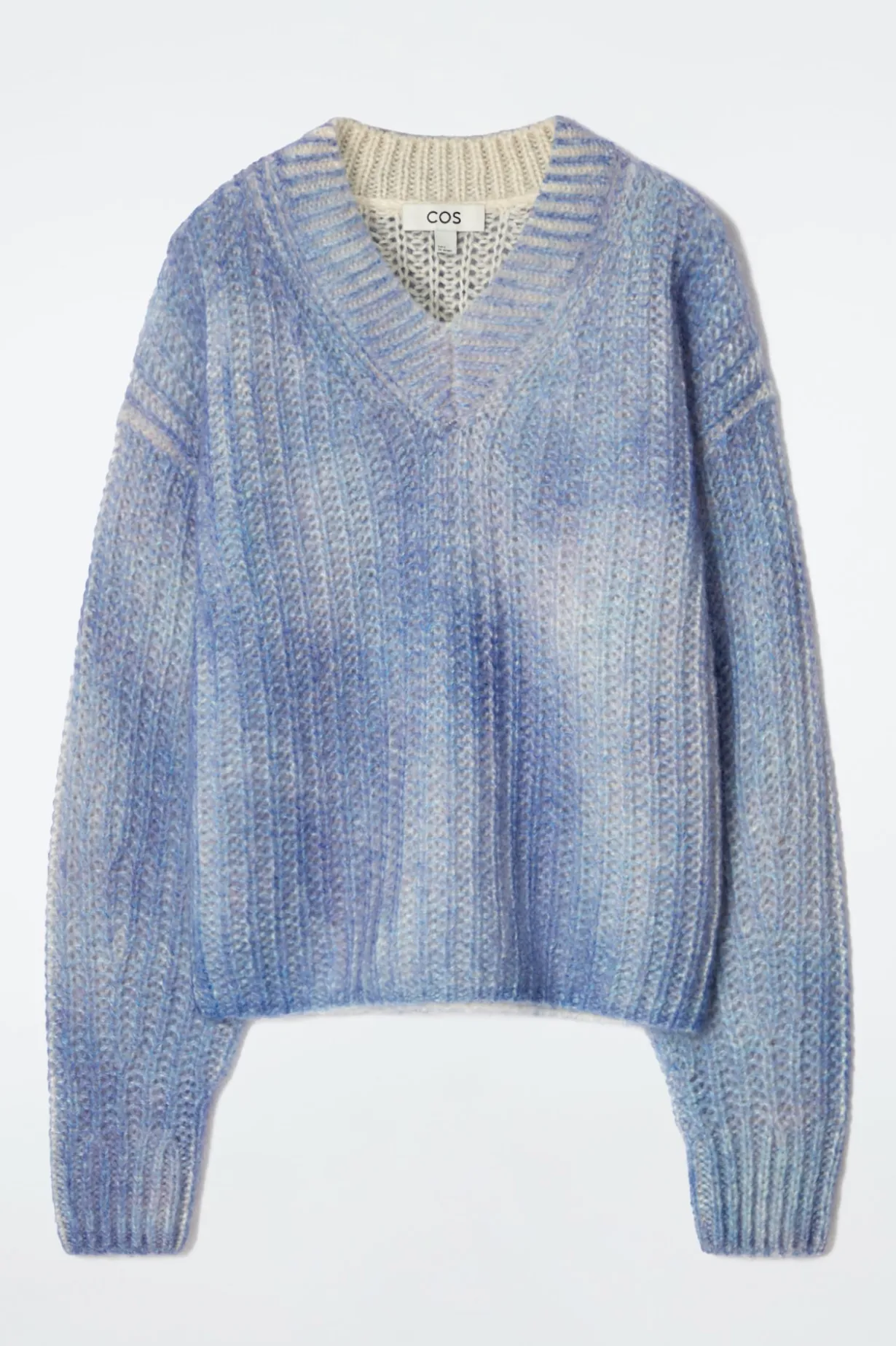 PULLOVER AUS MOHAIR MIT SPRAYFARBEN-DESIGN