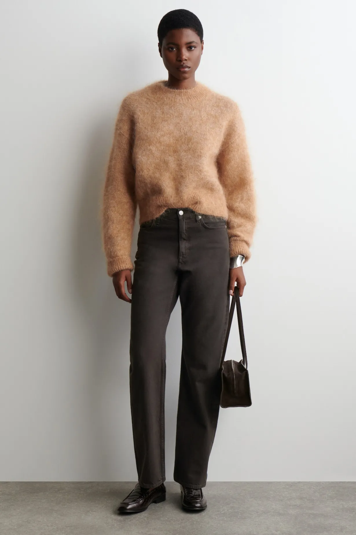 PULLOVER AUS MOHAIR-WOLL-MIX