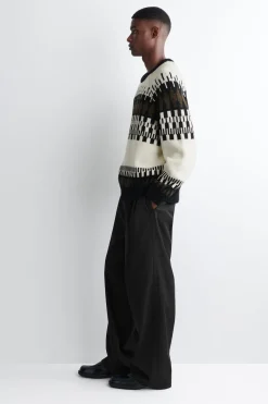 PULLOVER AUS WOLL-KASCHMIR-MIX MIT FAIR-ISLE-MOTIV