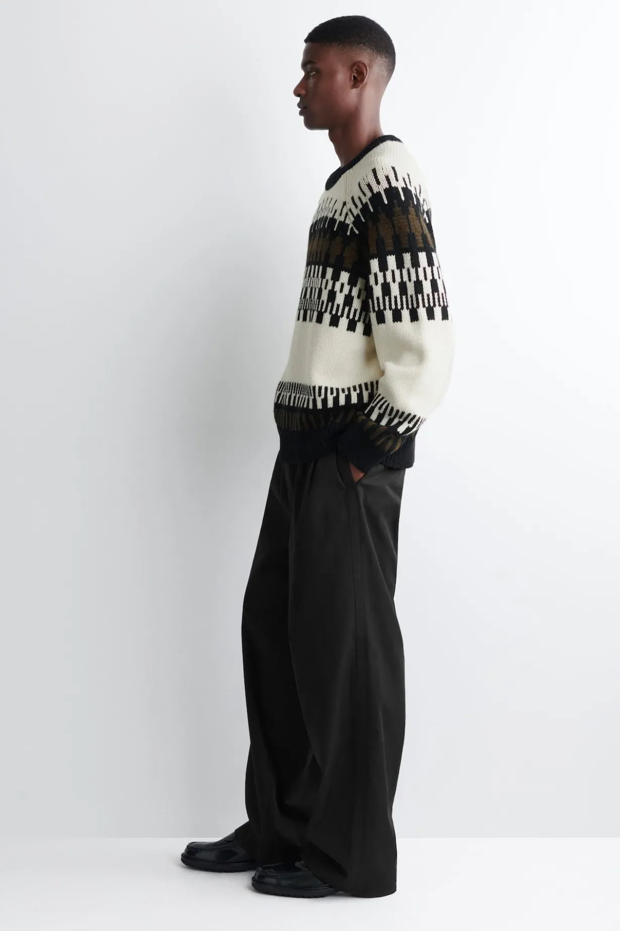 PULLOVER AUS WOLL-KASCHMIR-MIX MIT FAIR-ISLE-MOTIV