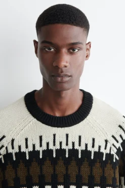 PULLOVER AUS WOLL-KASCHMIR-MIX MIT FAIR-ISLE-MOTIV