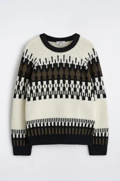 PULLOVER AUS WOLL-KASCHMIR-MIX MIT FAIR-ISLE-MOTIV