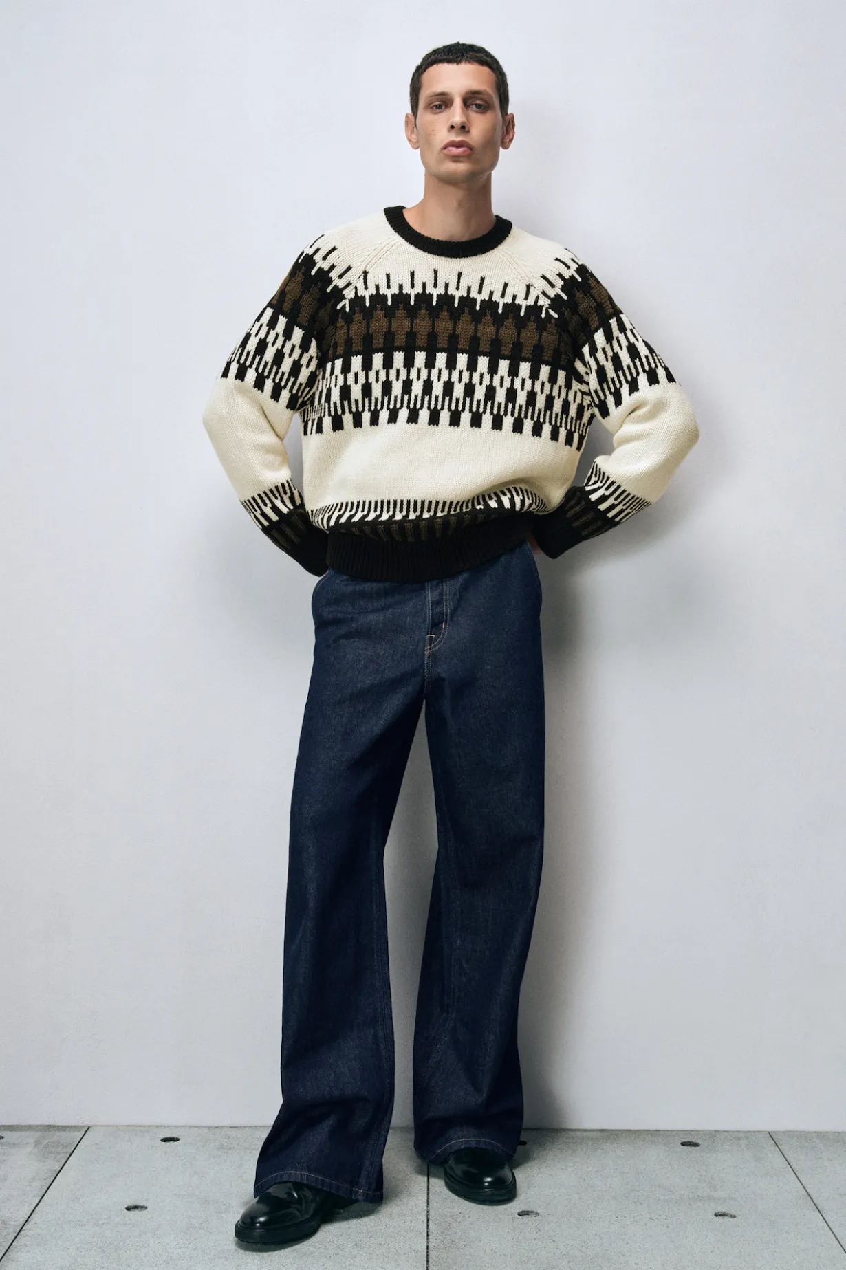 PULLOVER AUS WOLL-KASCHMIR-MIX MIT FAIR-ISLE-MOTIV