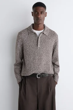 PULLOVER AUS WOLL-MIX MIT KURZEM REISSVERSCHLUSS