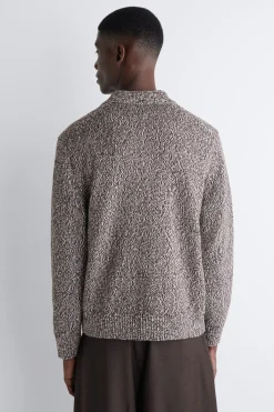 PULLOVER AUS WOLL-MIX MIT KURZEM REISSVERSCHLUSS