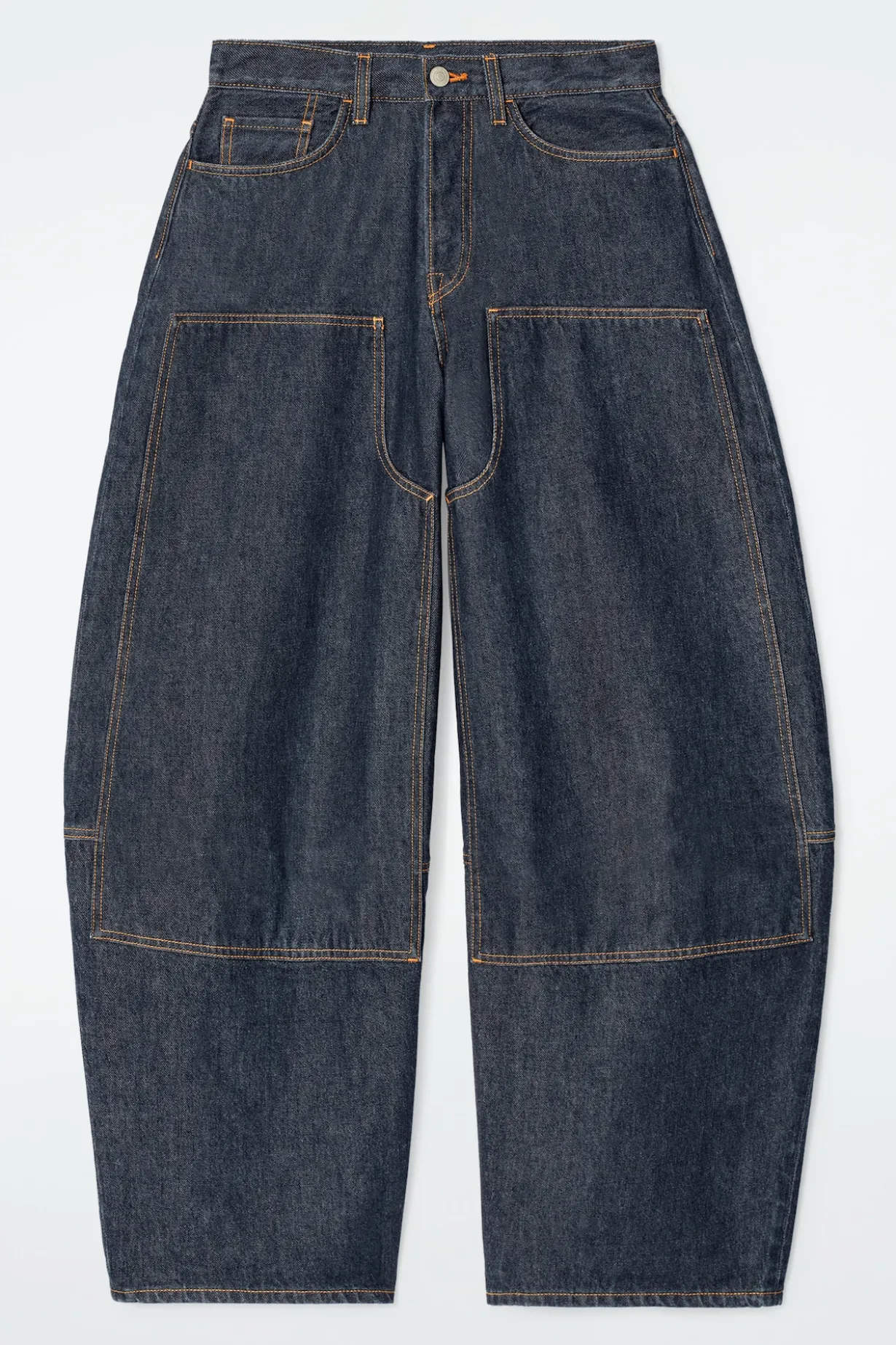 RAW-DENIM-HOSE MIT BARREL-BEIN IM WESTERNSTIL